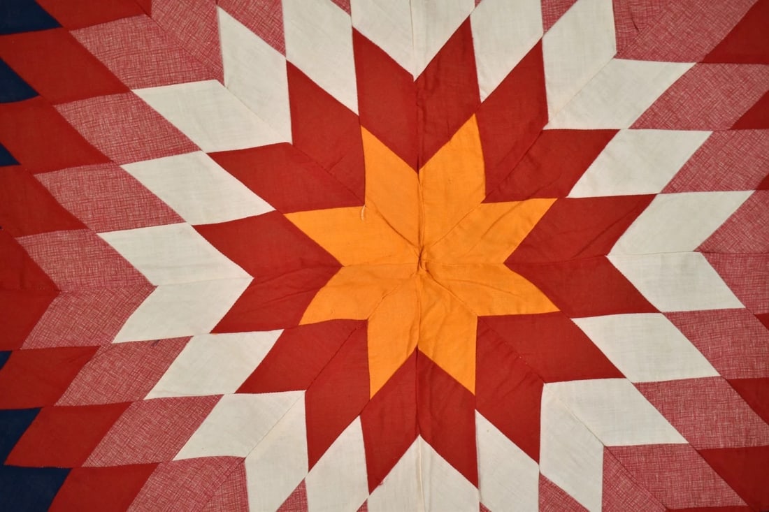 1890's Broken Star Quilt Top - 4