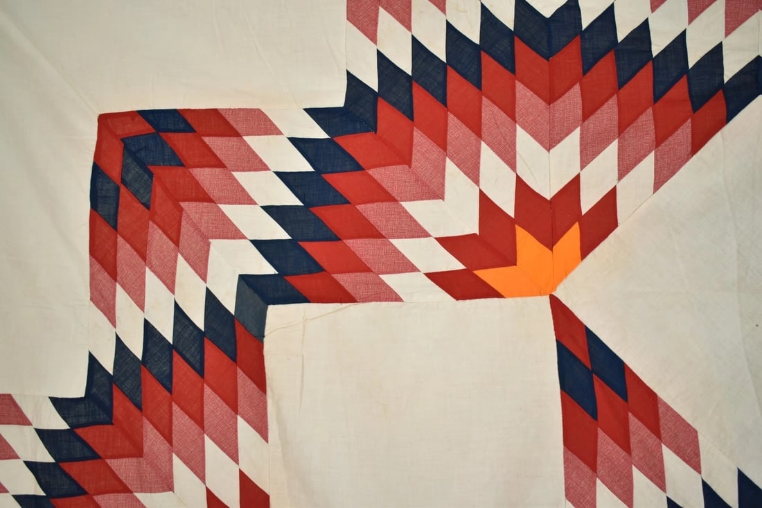 1890's Broken Star Quilt Top - 5