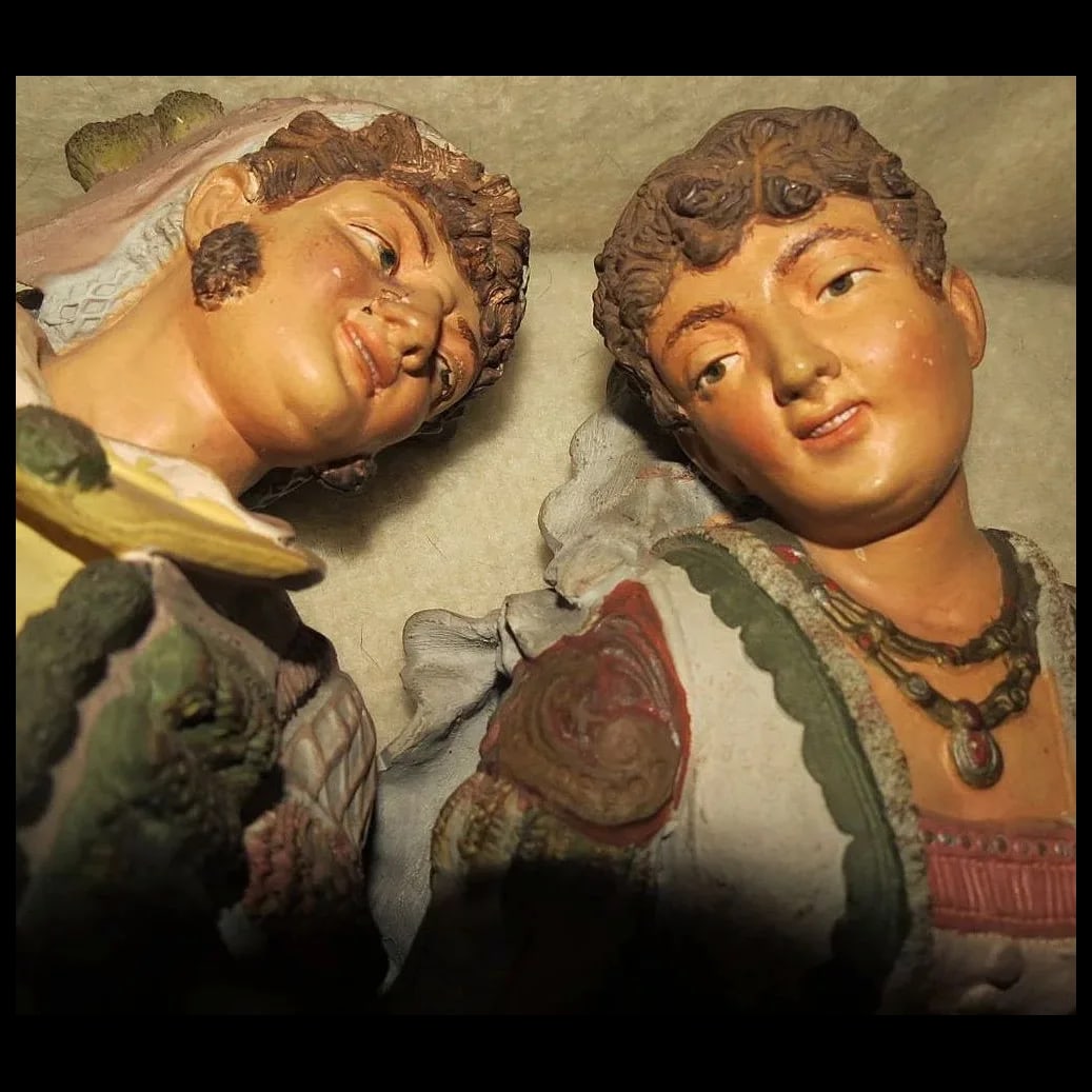 Pr. Johann Maresch Terra Cotta Figures 19" Victorian - 3