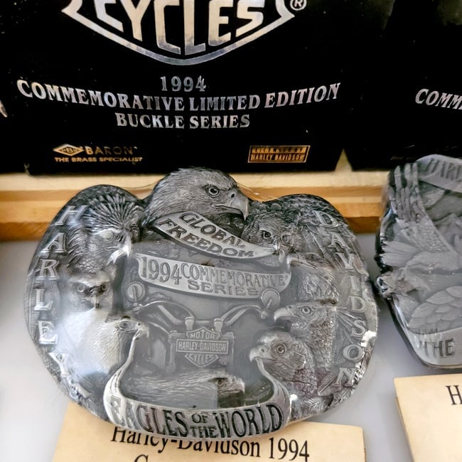 Harley-Davidson1994 Commemorative Eagle Belt Buckle Set - 4