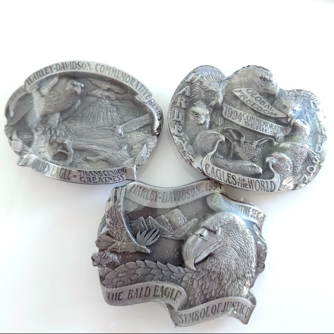 Harley-Davidson1994 Commemorative Eagle Belt Buckle Set - 6
