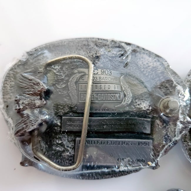 Harley-Davidson1994 Commemorative Eagle Belt Buckle Set - 9