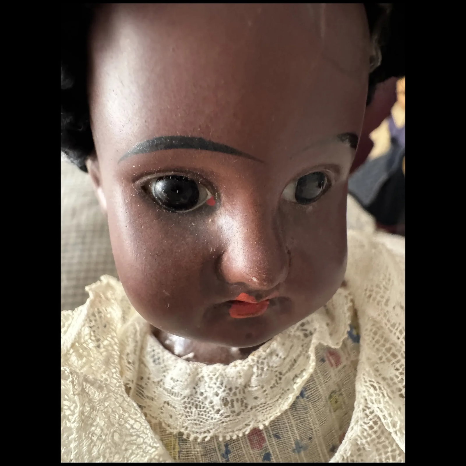 Antique fleischmann & bloedel 13" black French doll - 7