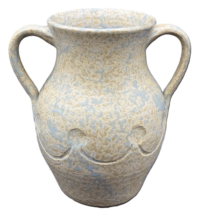 Beautiful Blended Amphorae Art Pottery Vase Seafoam Color (1 of 10)