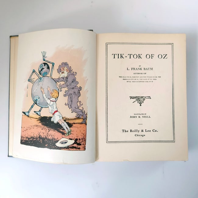 Tik-Tok of Oz L Frank Baum Illustrated by John R Neill 1914 Hard Cover the Reilly & Lee Co. Chicago - 5
