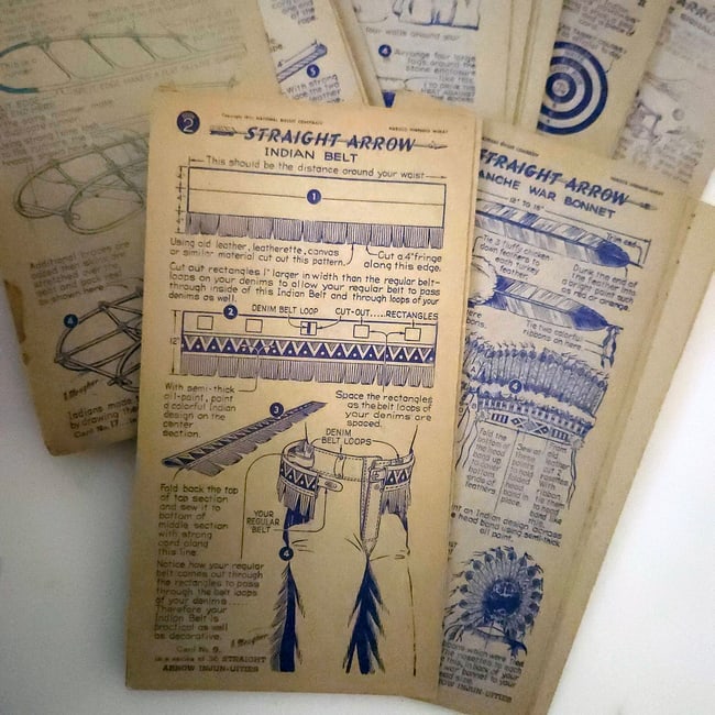 Nabisco Shredded Wheat Cardboard Straight Arrow "Injun-uity" Cards circa 1950 - 4