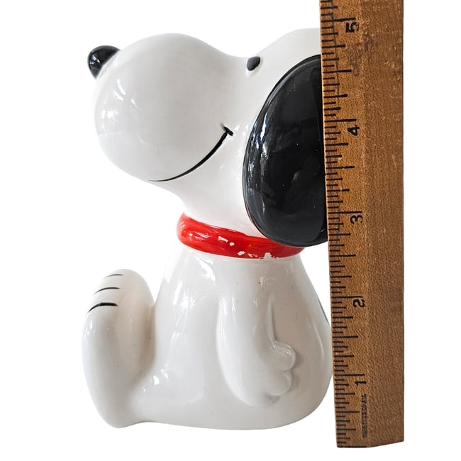 1958 1966 Peanuts Snoopy Ceramic Coin Bank - 6