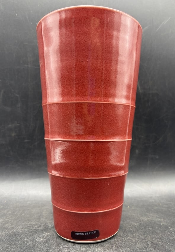 RARE SIMON PEARCE TALL 9.75" CERAMIC VASE (1 of 8)