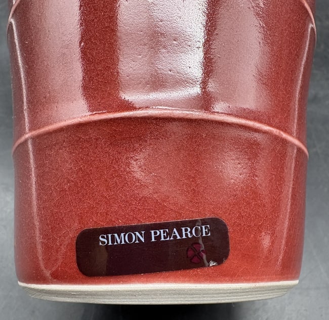 RARE SIMON PEARCE TALL 9.75" CERAMIC VASE - 3