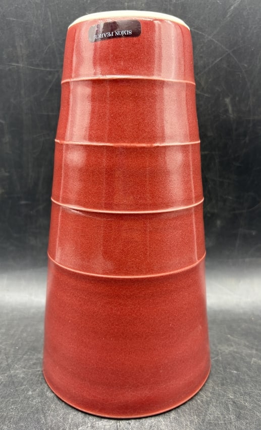 RARE SIMON PEARCE TALL 9.75" CERAMIC VASE - 4