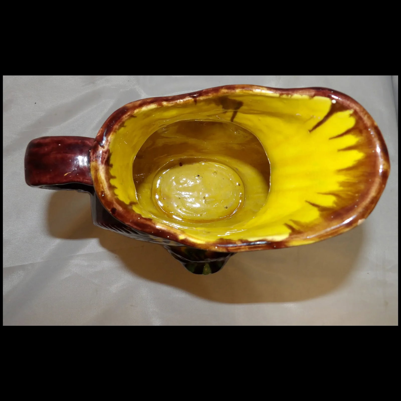 Antique Majolica Drip Ware Bear Pitcher - 8