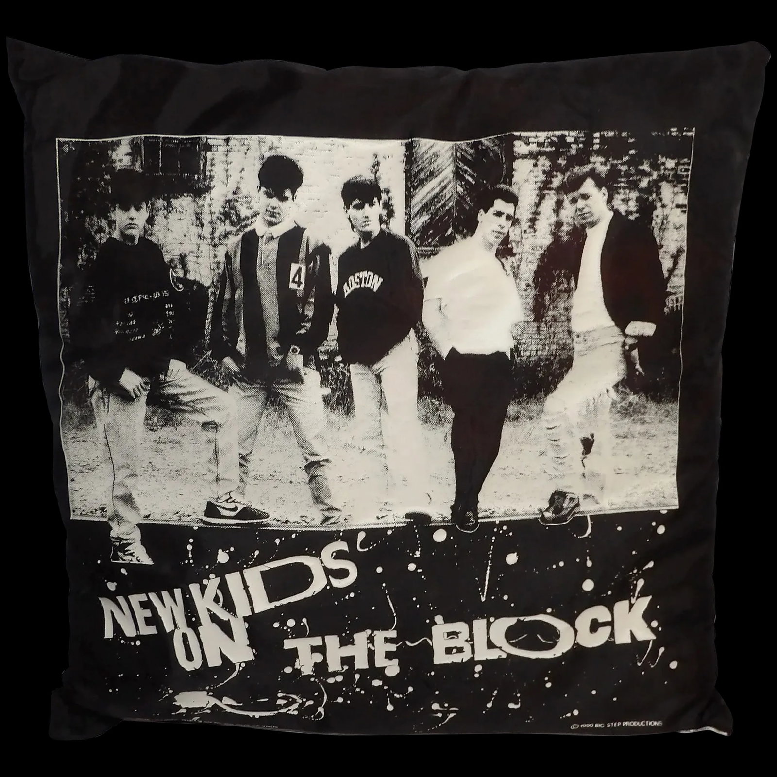 New Kids on the Block Couch 1990 Cushion Throw Pillow: This New Kids on the Block Couch 1990 Cushion Throw Pillow is in excellent condition. NO stains, tears, or loss of graphics. It measures about 14" x 14" x 3". Donnie Walberg was an original member