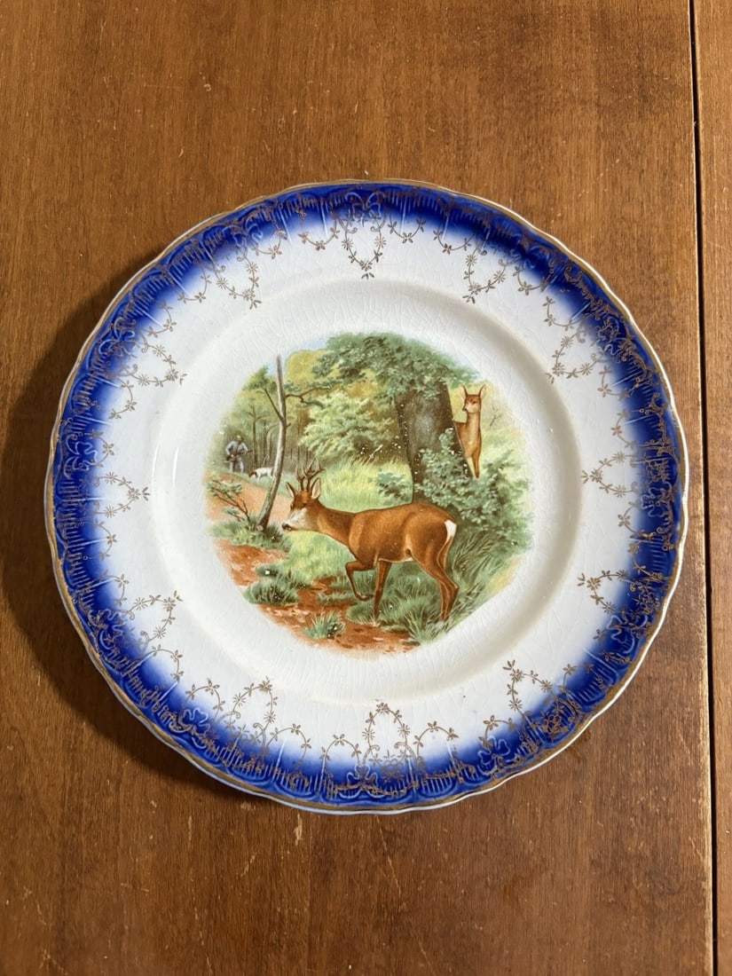10 Flow Blue Stag Plates - 5