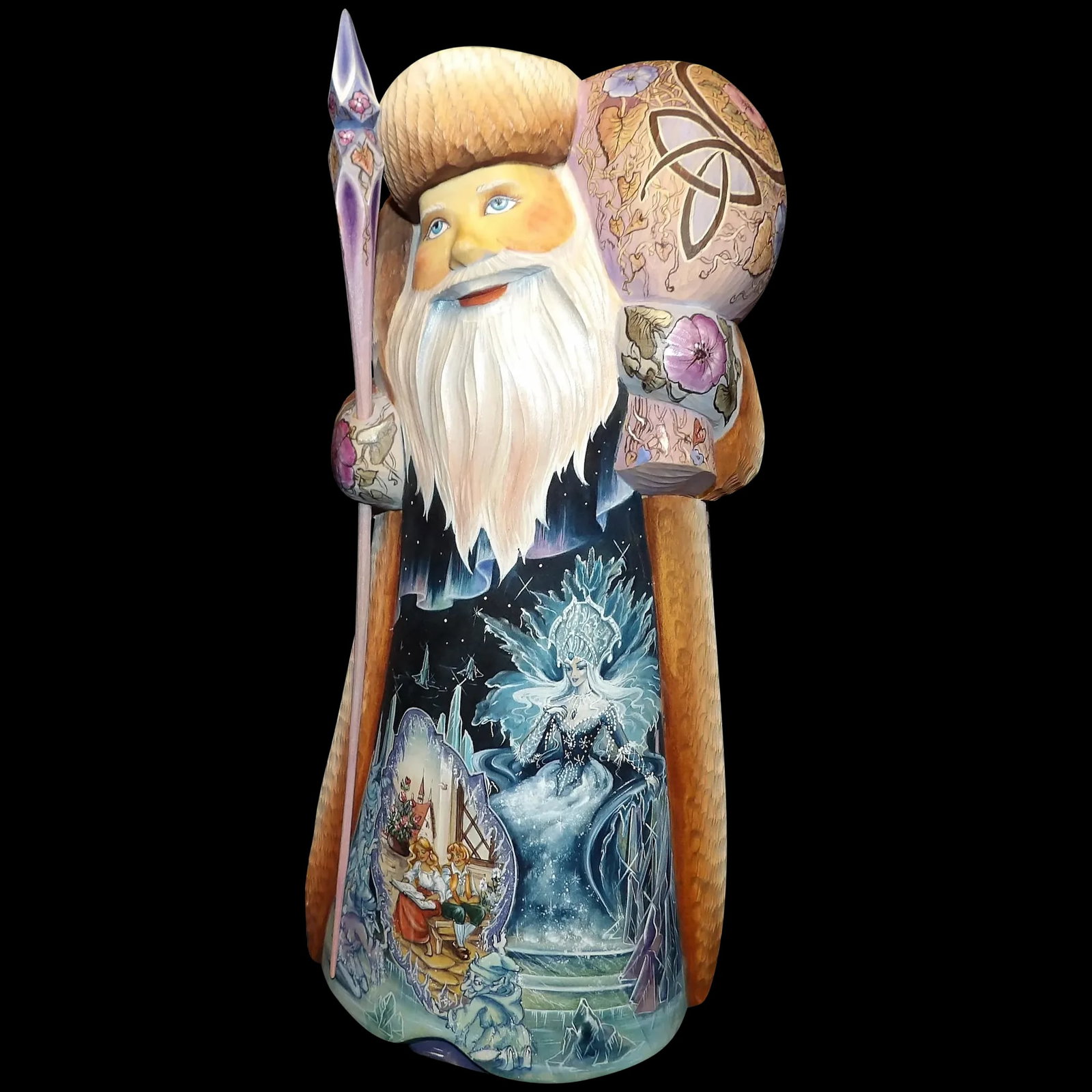 Russian Hand Carved Hand Painted Limited Edition Santa Claus: This Russian Hand Carved Hand Painted Limited Edition Santa Claus is in near MINT condition. No problems with paint, nicks, etc. Has the number of the limited edition on the bottom. Not signed.