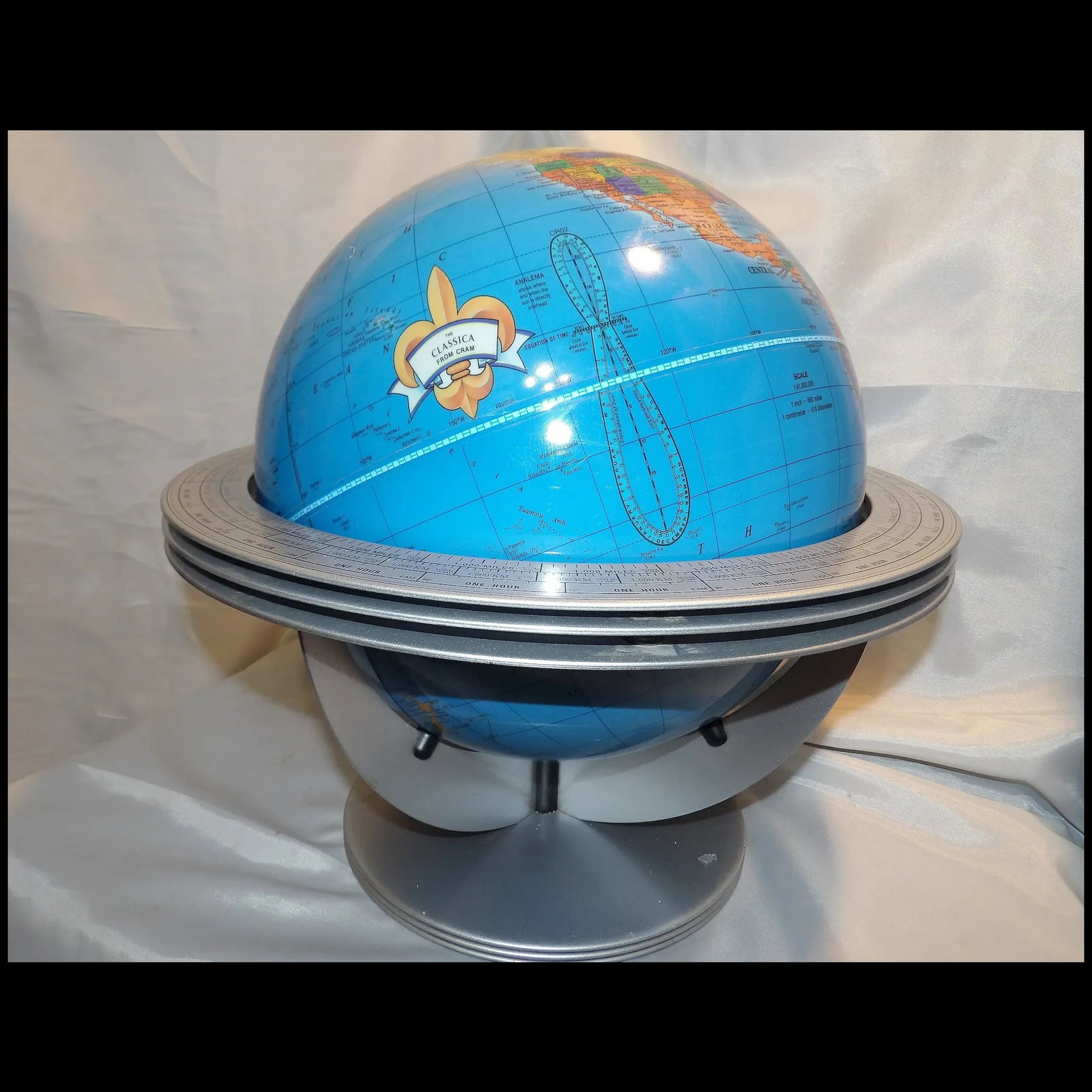 Cram "The Classica" Globe with Atomic Metal Stand - 3