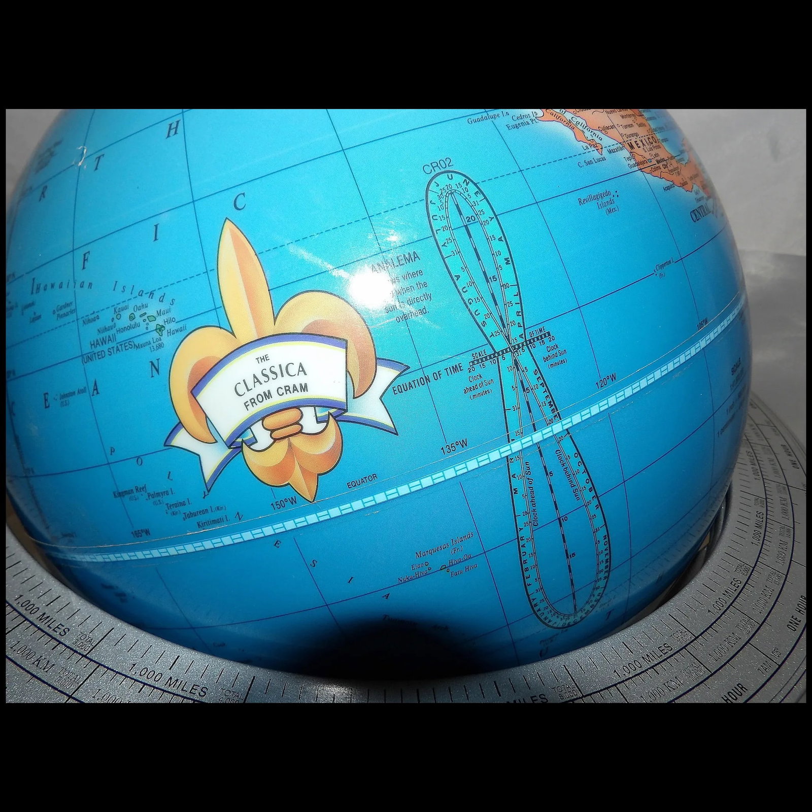 Cram "The Classica" Globe with Atomic Metal Stand - 4