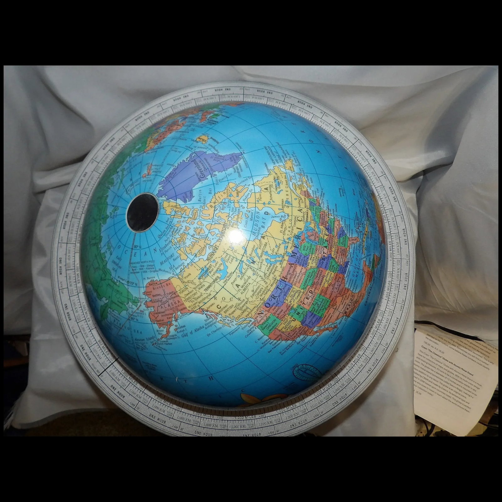 Cram "The Classica" Globe with Atomic Metal Stand - 5