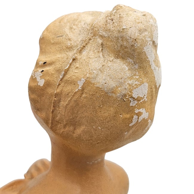 German Wax Over Chalkware Half-doll circa 1925 - 8