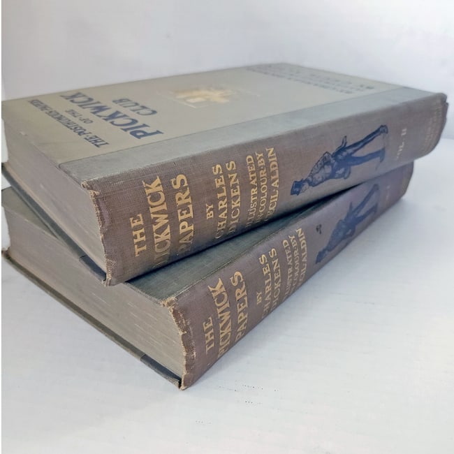 The Pickwick Papers Charles Dickens Illustrated in color by Cecil Aldin 1910 2 Vol Set 1st Ed - 10