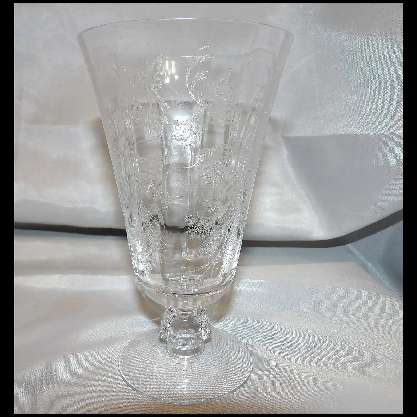 Fostoria Heather Pattern Ice Tea Glasses - 6