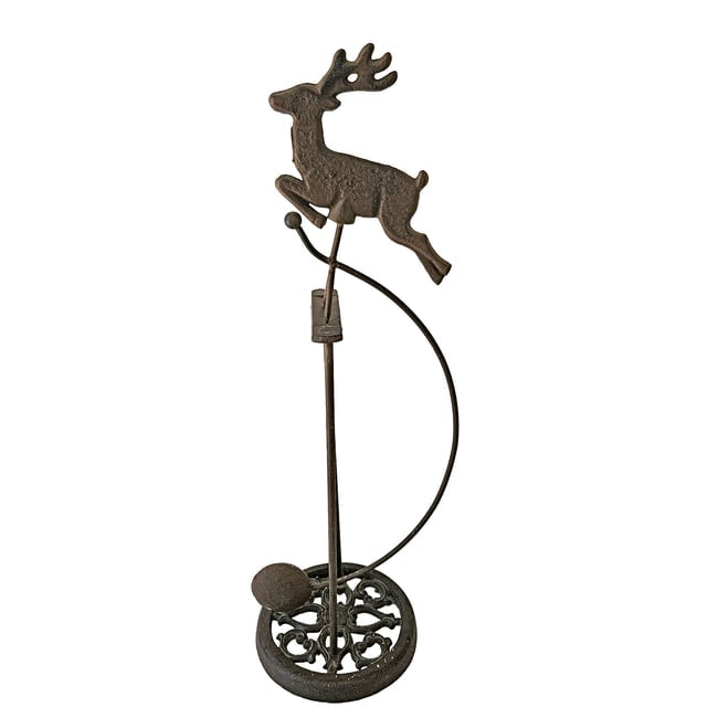 Vintage Rustic Cast Iron Metal Reindeer Skyhook Pendulum Balance Toy. - 4