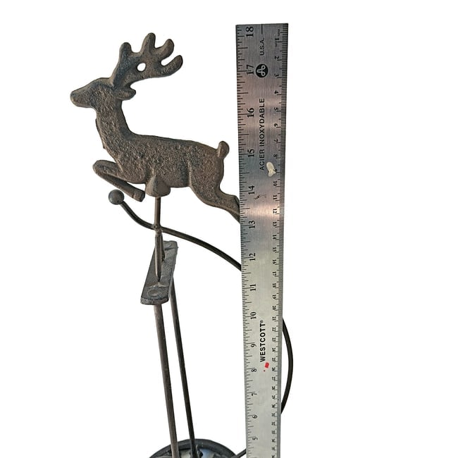 Vintage Rustic Cast Iron Metal Reindeer Skyhook Pendulum Balance Toy. - 5