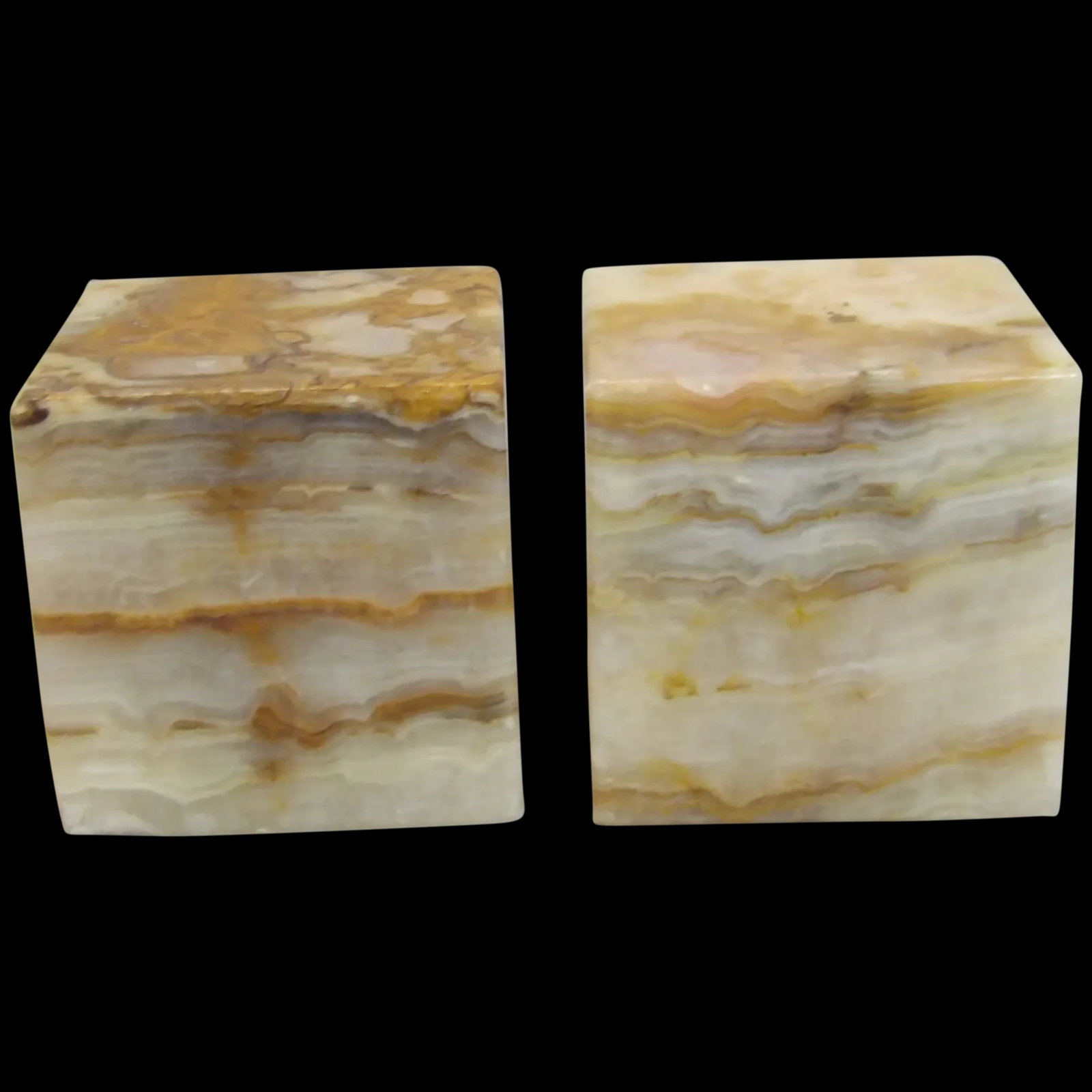 Pair of Square Onyx Paperweights (1 of 7)