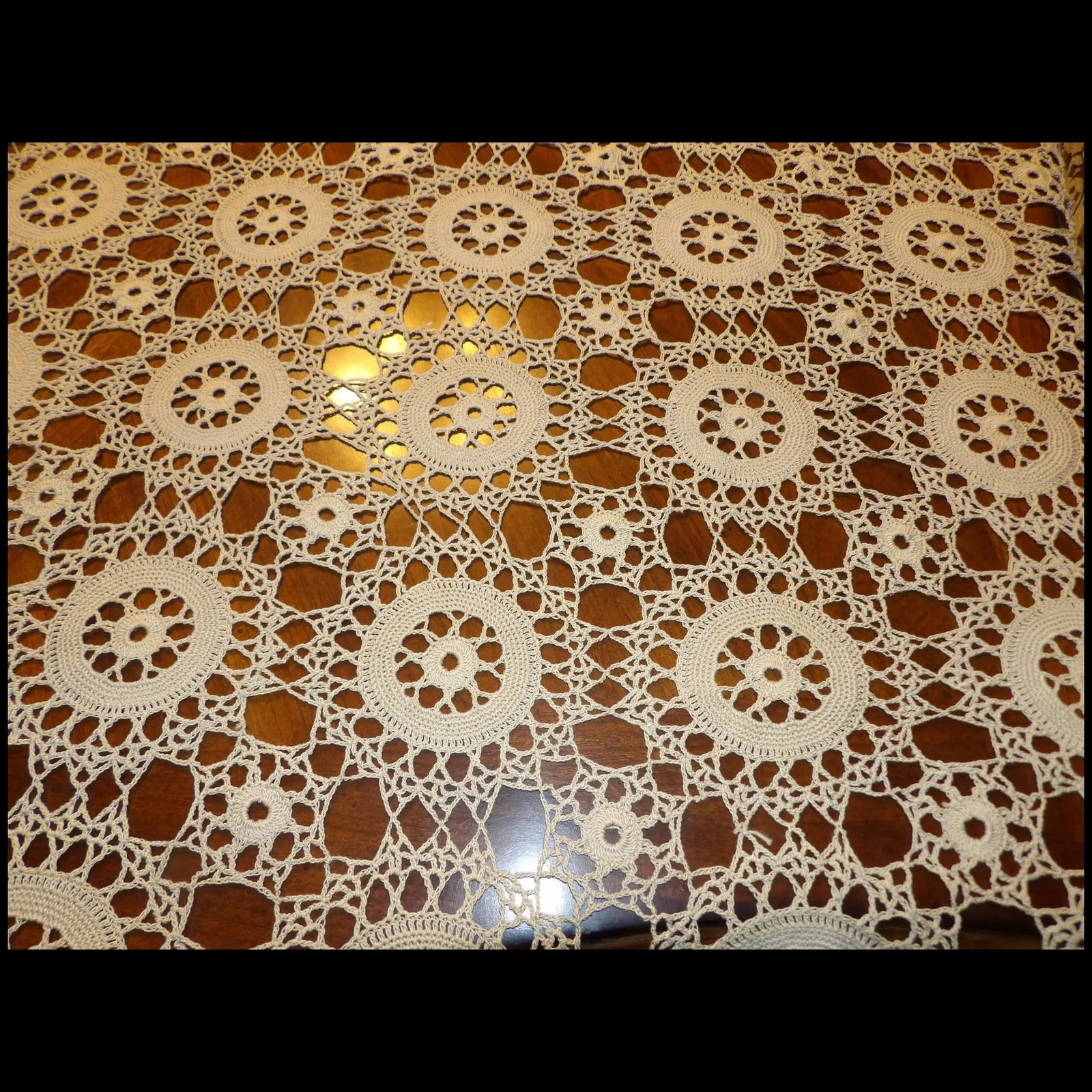 Heavy Cotton Crochet Tablecloth - 3