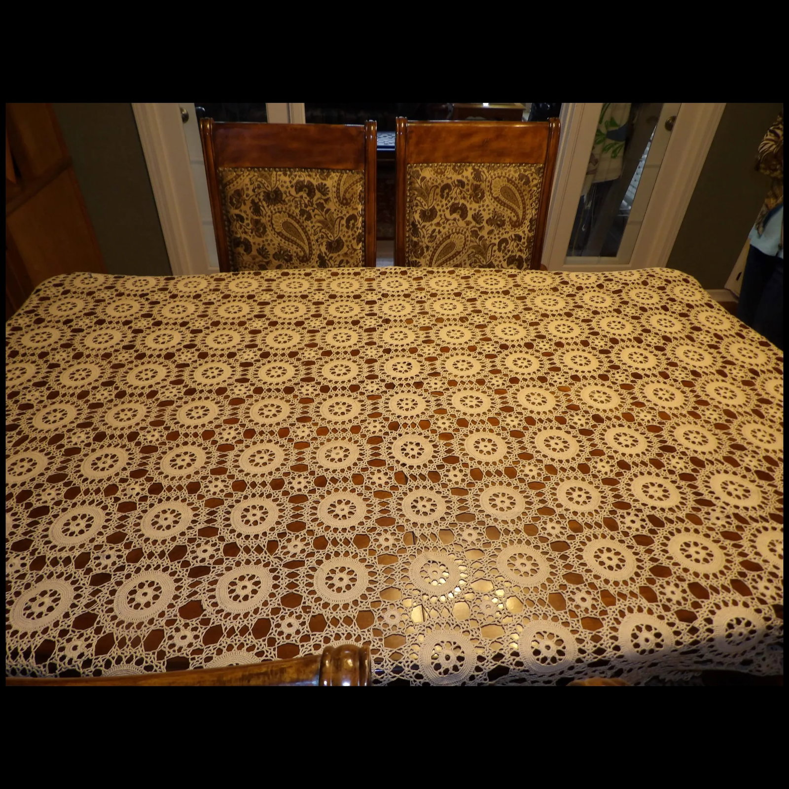 Heavy Cotton Crochet Tablecloth - 4