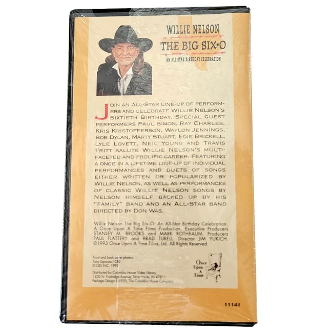 Willie Nelson: The Big Six-O (An All-Star Birthday Celebration) Sealed VHS - 2