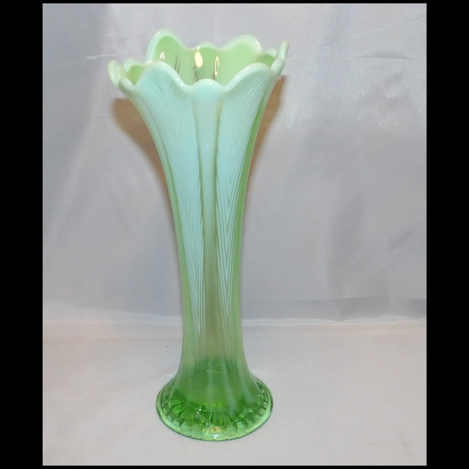 Fenton Opalescent Stretch Vase - 2