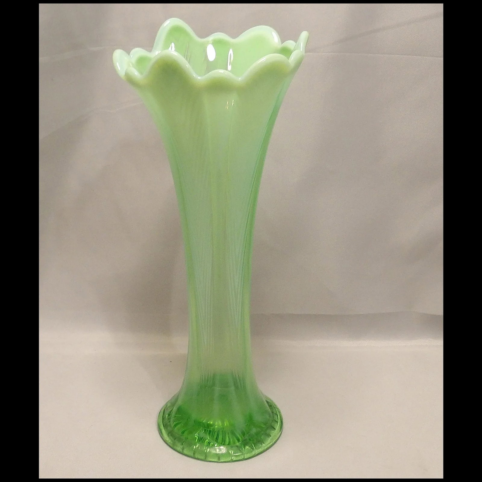 Fenton Opalescent Stretch Vase - 3