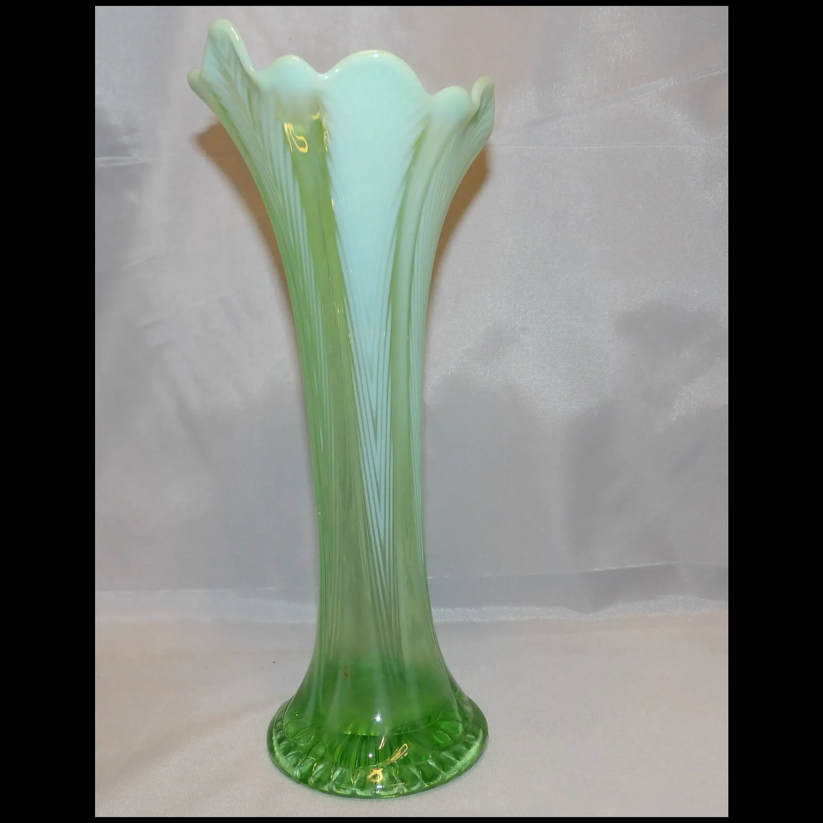 Fenton Opalescent Stretch Vase - 4