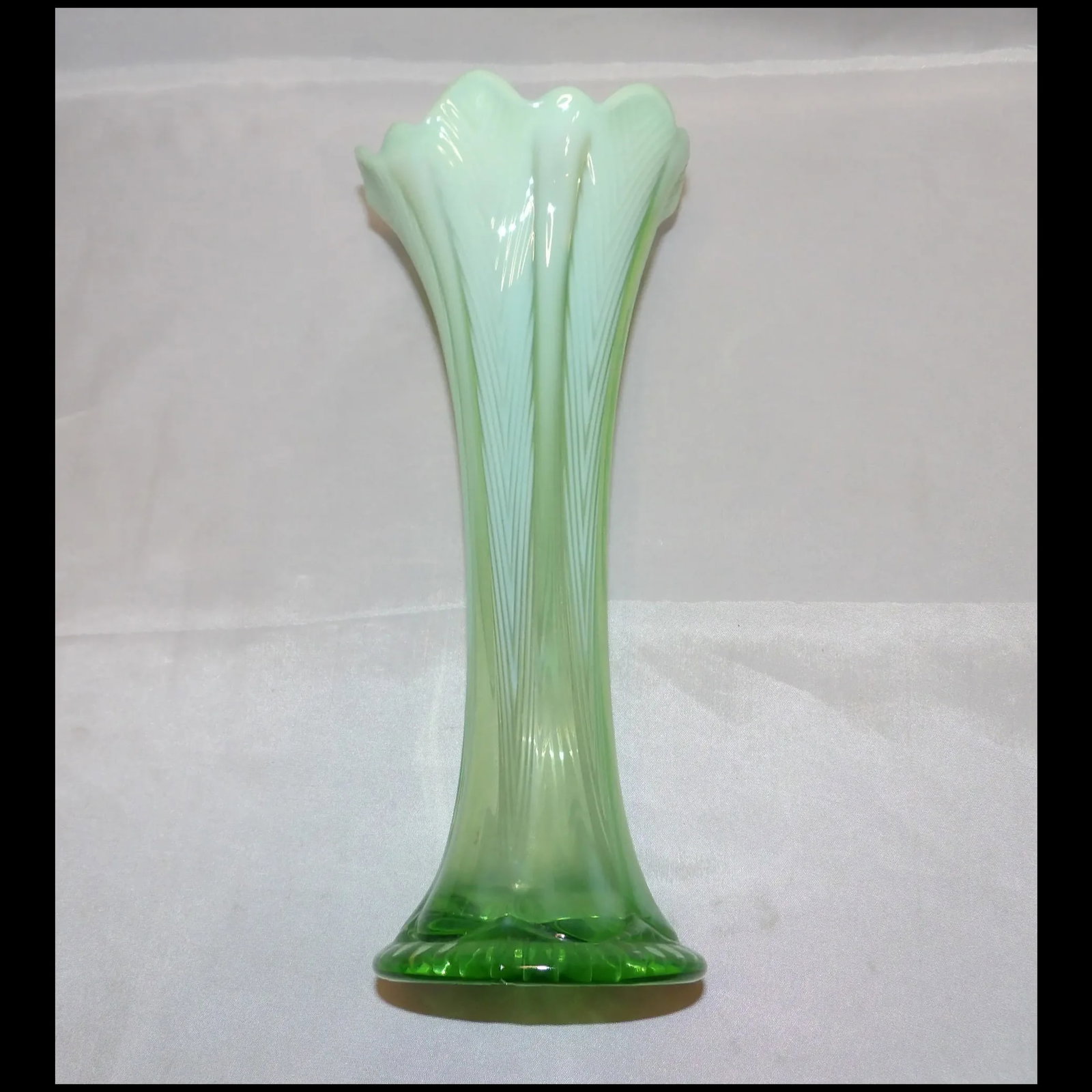 Fenton Opalescent Stretch Vase - 5