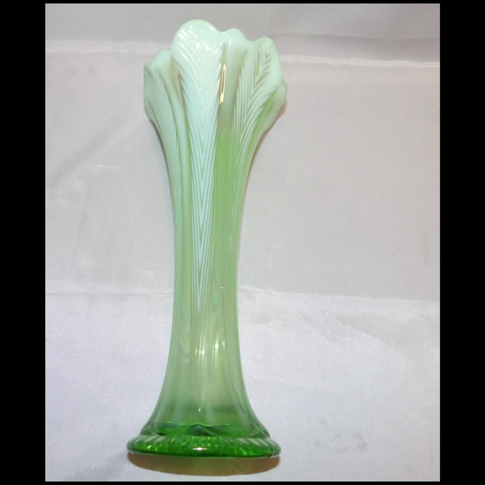 Fenton Opalescent Stretch Vase - 7
