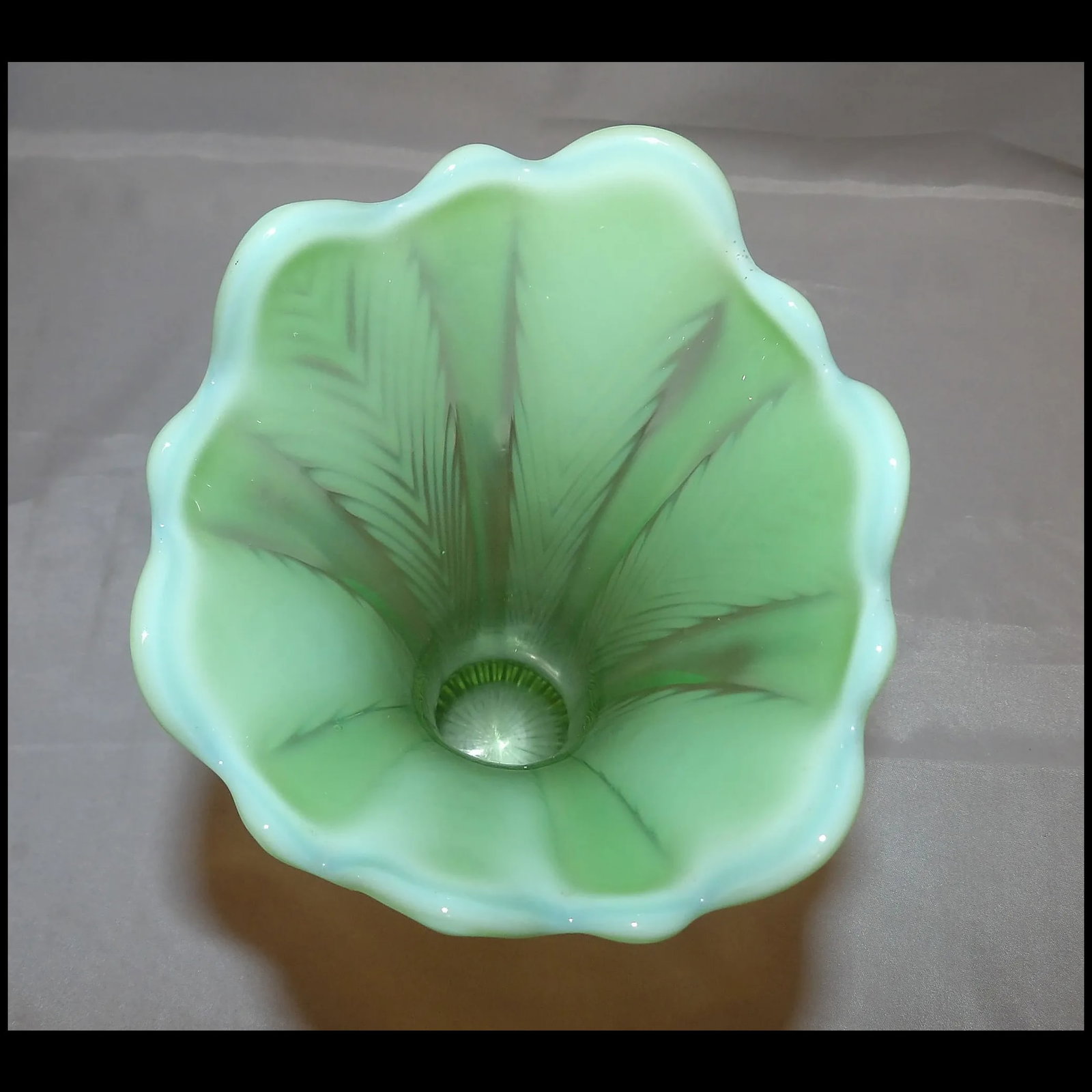 Fenton Opalescent Stretch Vase - 9