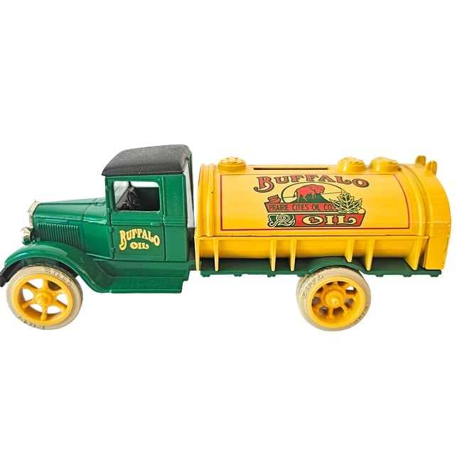Set of 3 Diecast Metal Oil Company Trucks Coin Banks - 6