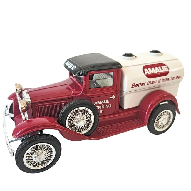 Set of 3 Diecast Metal Oil Company Trucks Coin Banks - 7