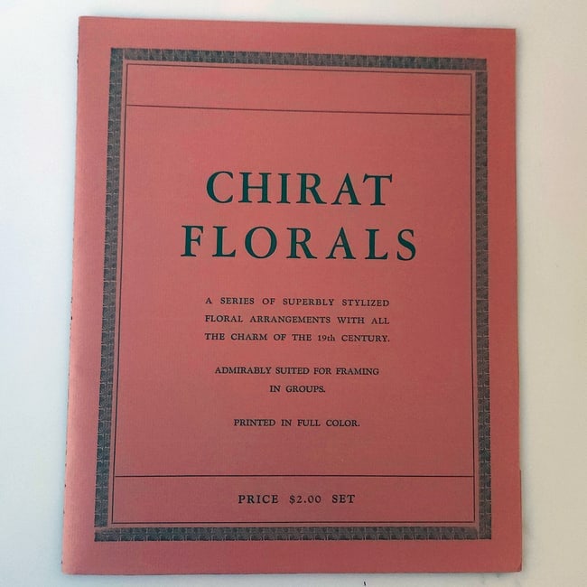 Chirat Florals Set of 6 Lithographic Prints in Original Portfolio circa 1940 - 2
