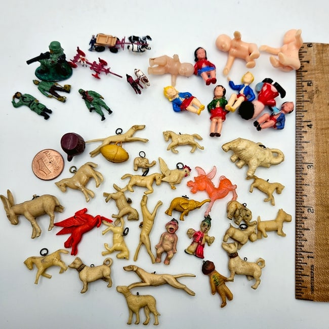 Large lot of Miniatures Frozen Charlottes Cracker Jack Prizes and More Over 40 p - 2