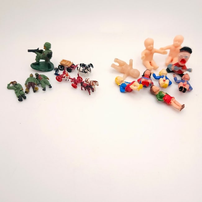 Large lot of Miniatures Frozen Charlottes Cracker Jack Prizes and More Over 40 p - 3
