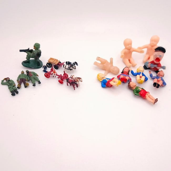 Large lot of Miniatures Frozen Charlottes Cracker Jack Prizes and More Over 40 p - 8