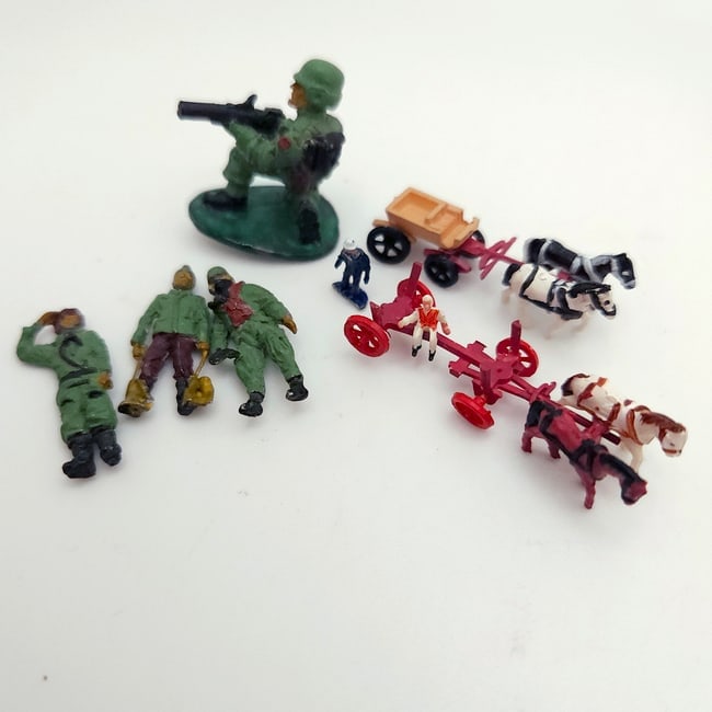 Large lot of Miniatures Frozen Charlottes Cracker Jack Prizes and More Over 40 p - 9
