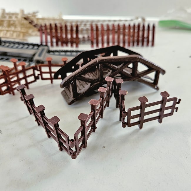 Assorted Dollhouse Miniature Fencing Includes Dept 56 - 2