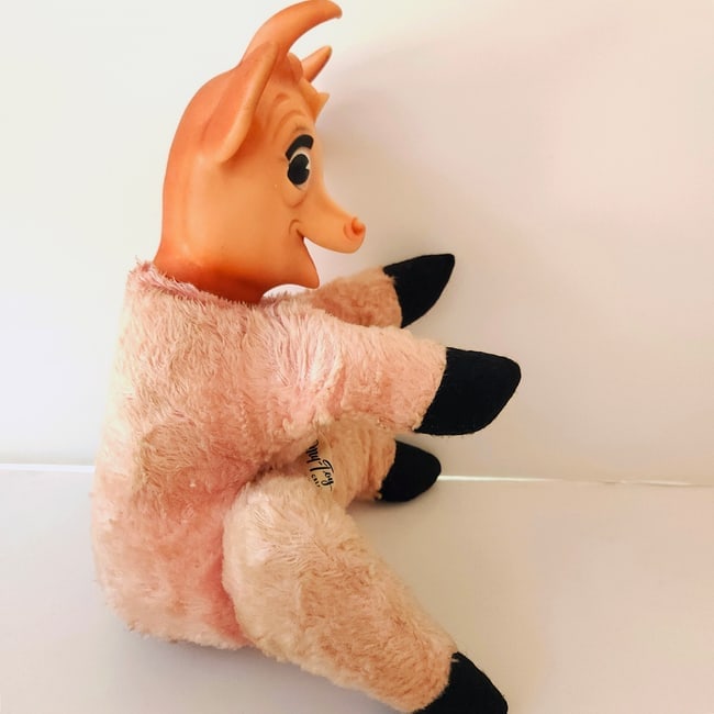 Vintage 1950s Borden Mascot Elsie the Cow Plush Pink Doll - 5