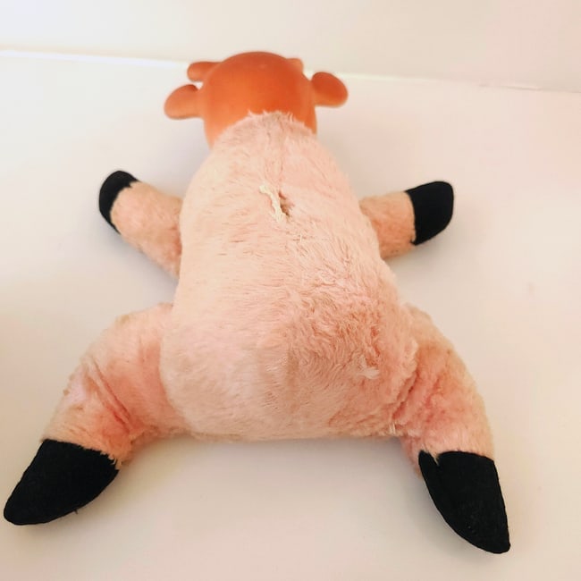 Vintage 1950s Borden Mascot Elsie the Cow Plush Pink Doll - 9