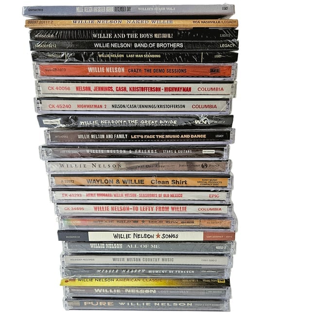 Large Lot of NEW Sealed Willie Nelson Audio CDs - 2