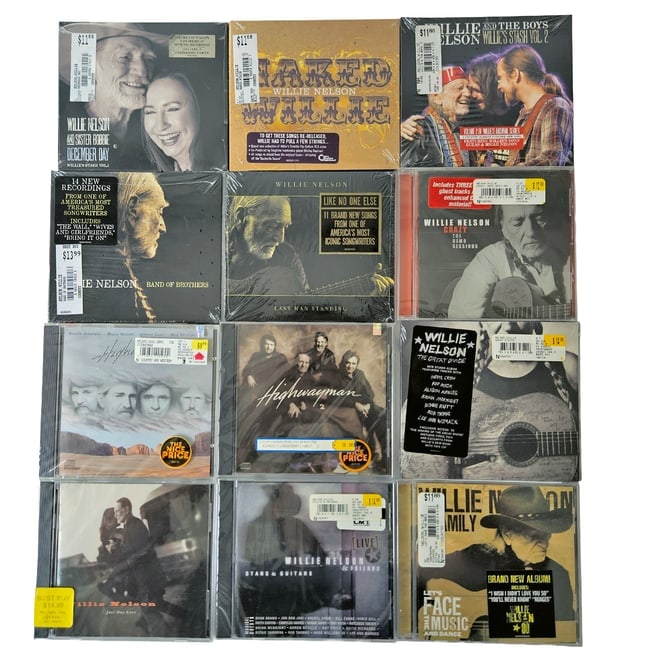 Large Lot of NEW Sealed Willie Nelson Audio CDs - 3