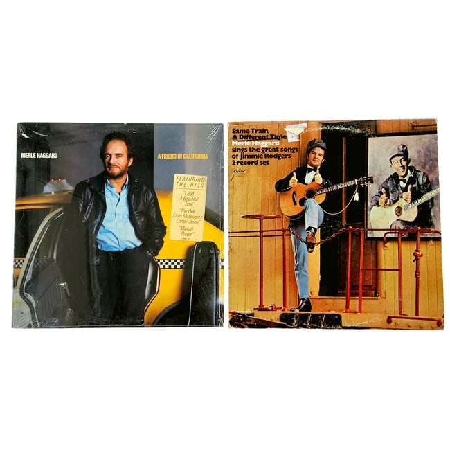 Country Music LP's Merle Haggard and Johnny Cash - 5