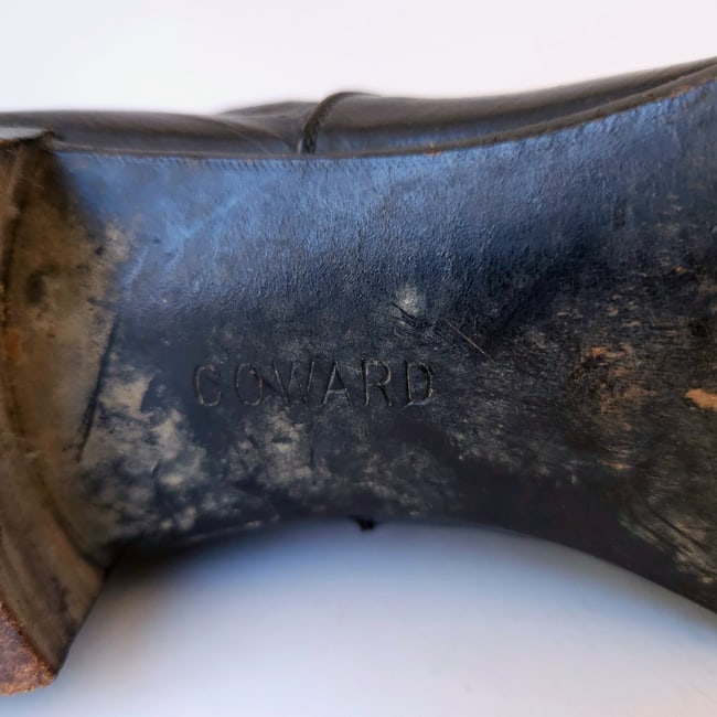 J.S. Coward Antique Pair of Women's Leather Shoes/Boots circa 1890-1915 - 8